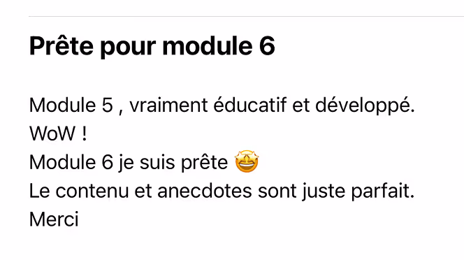 Témoignage d’un étudiant du programme